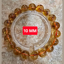 將圖片載入圖庫檢視器 霸焰黃水晶手鍊:招財與療癒的黃金能量石 巴西天然10–14mm
