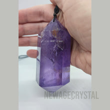 將圖片載入圖庫檢視器 南非高質【紫水晶雙尖柱吊墜】 打開心輪連接至頂輪 把心的意識與大腦貫穿連結!