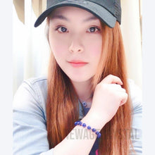 將圖片載入圖庫檢視器 【青金石水晶配紫雲母】組合水晶手鏈- 名為"靈氣芙蓉" 愛情, 人緣, 轉運, 靈性水晶手鏈